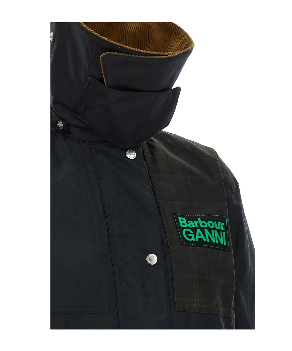 Barbour X Ganni Waxed Duffle Coat