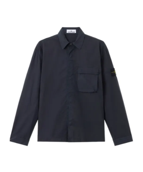 Comfort-Fit Overshirt With Snap Fastening