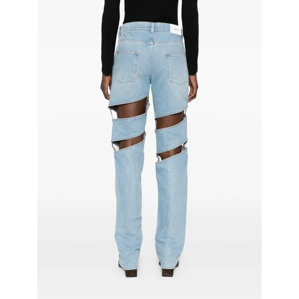Coperni Cut-Out Logo Patch Jeans