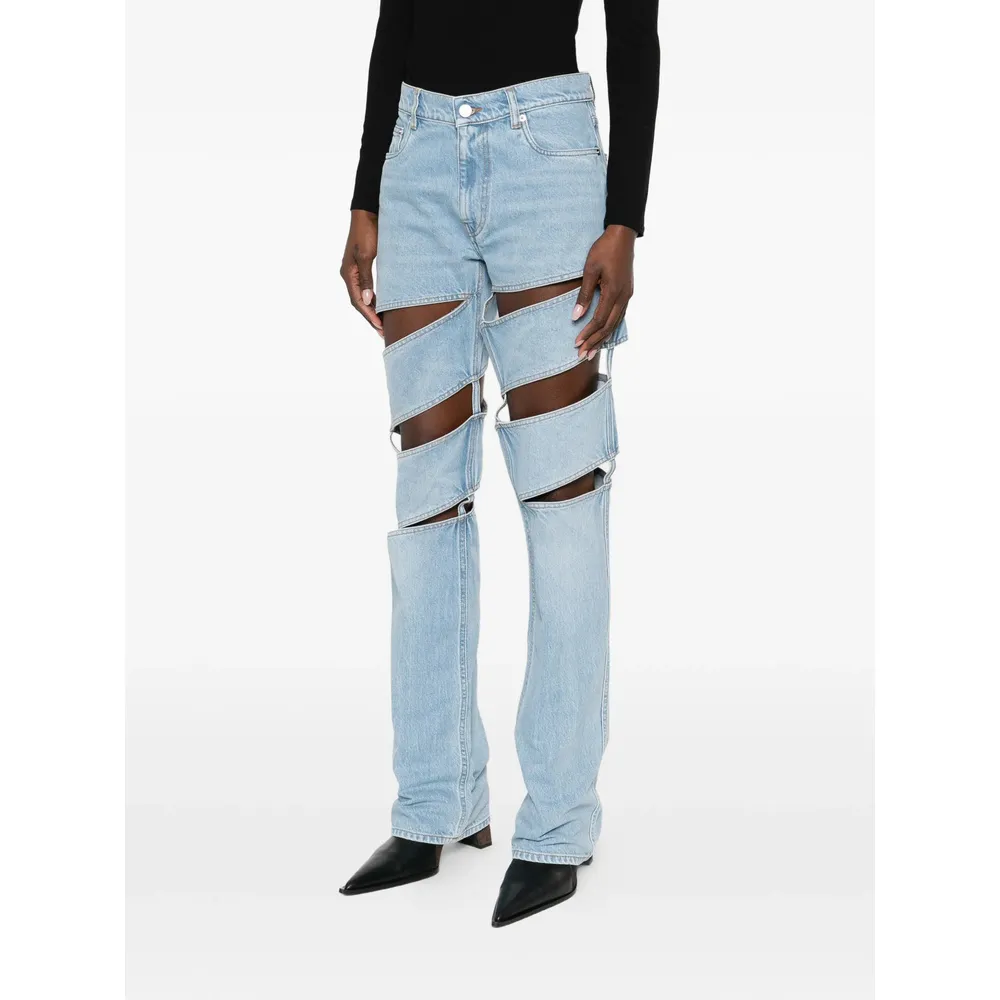Coperni Cut-Out Logo Patch Jeans