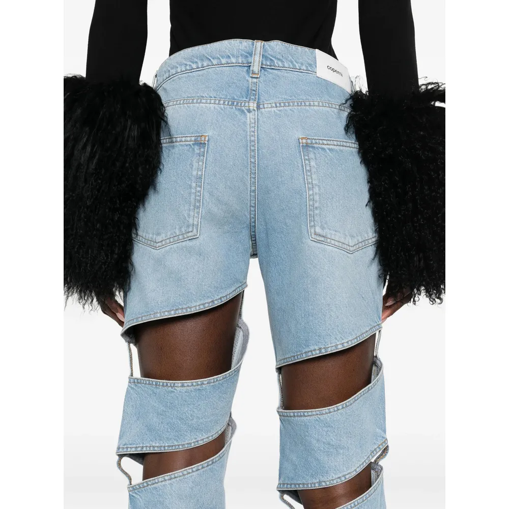 Coperni Cut-Out Logo Patch Jeans