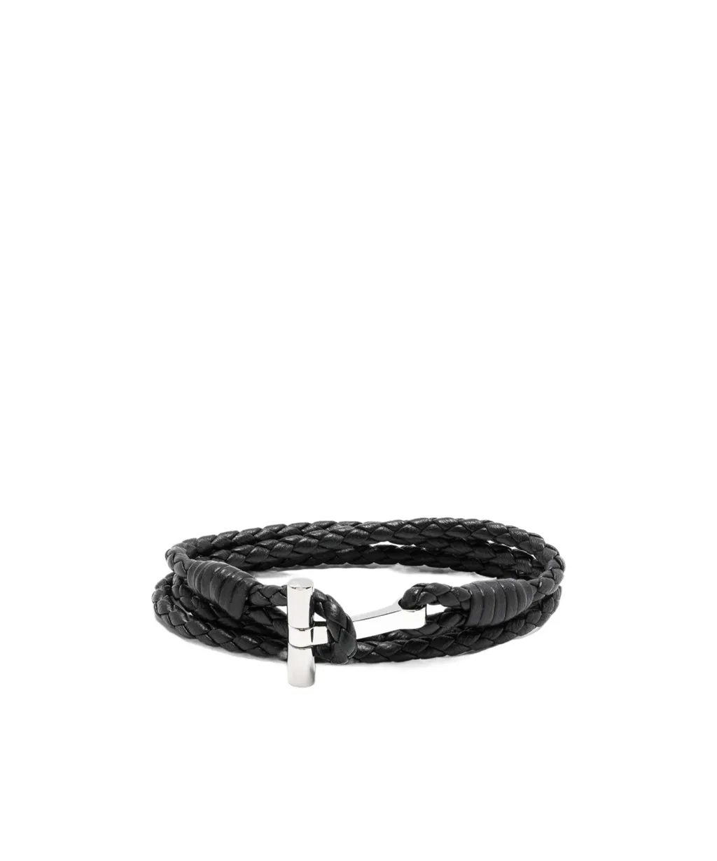 Braided-Design T-Bar Bracelet