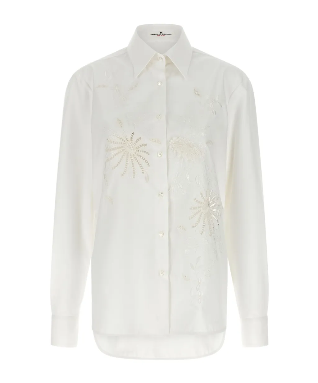 Ermanno Scervino Long Sleeve Embroidery Shirt