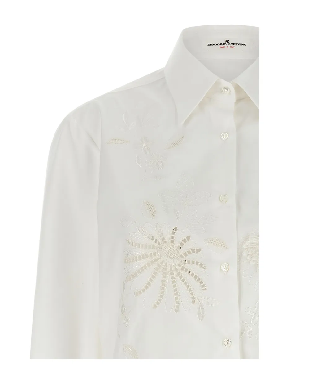 Ermanno Scervino Long Sleeve Embroidery Shirt