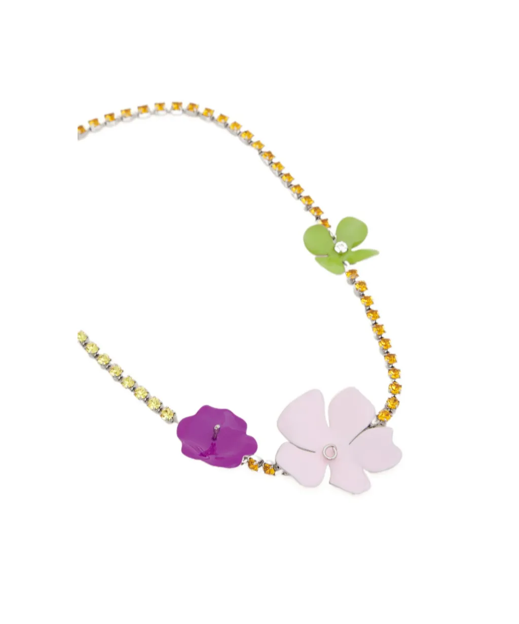 Marni Flower Embellished Necklace