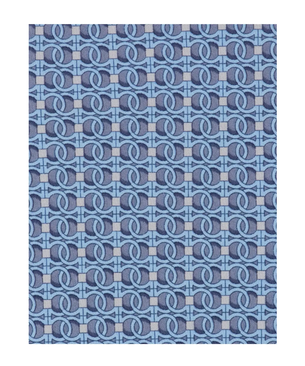 Gancini Chain Print Silk Tie