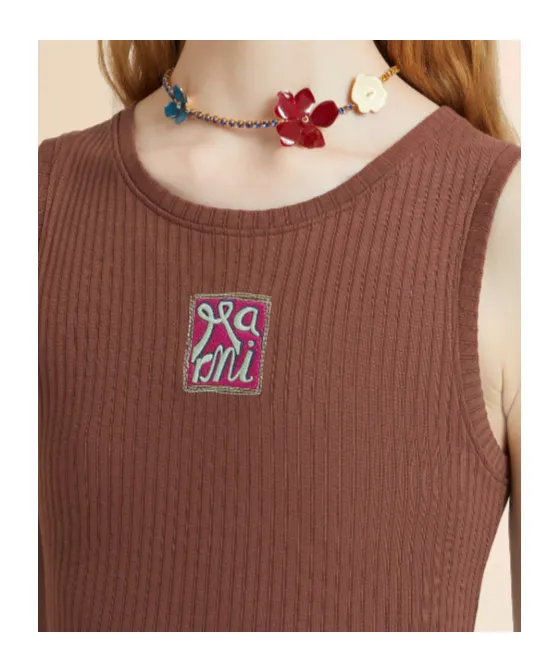 Marni Flower Embellished Necklace