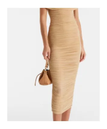Drawstring Details On One Shoulder