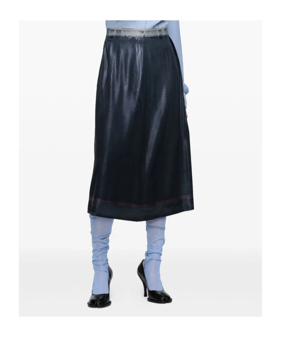 Maison Margiela Foil Treated Midi Skirt