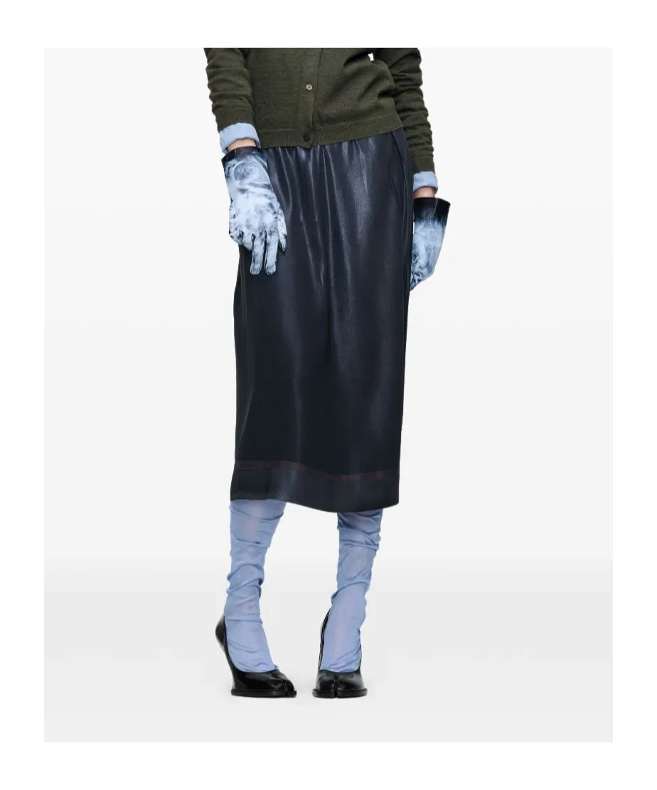 Maison Margiela Foil Treated Midi Skirt