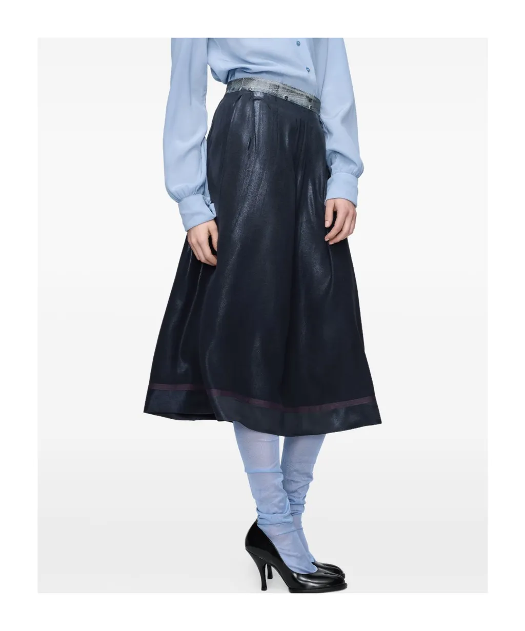Maison Margiela Foil Treated Midi Skirt