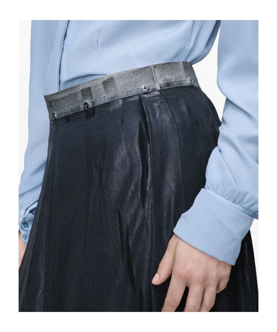 Maison Margiela Foil Treated Midi Skirt