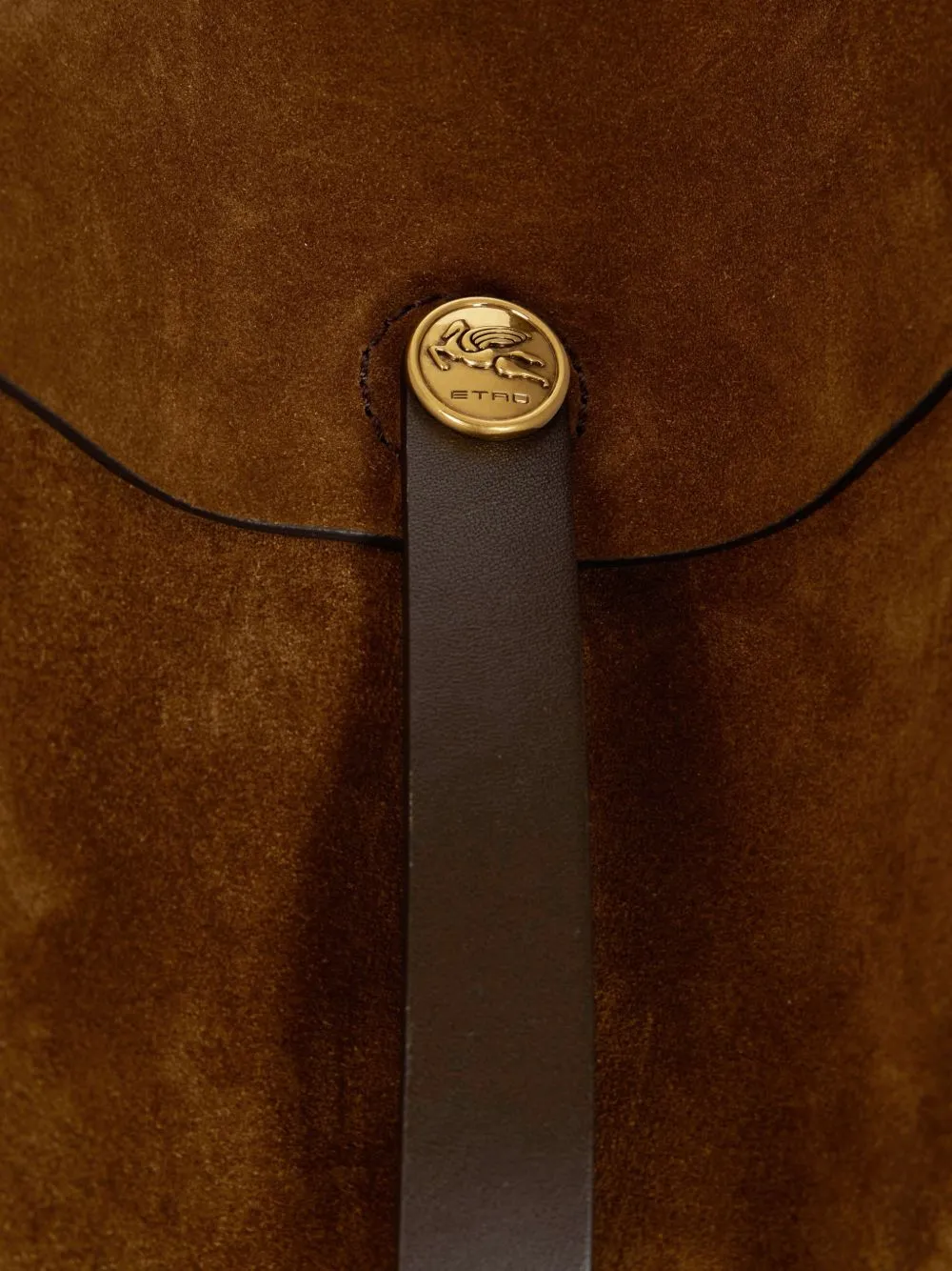 Maxi Suede Pony Bag With Embroidery