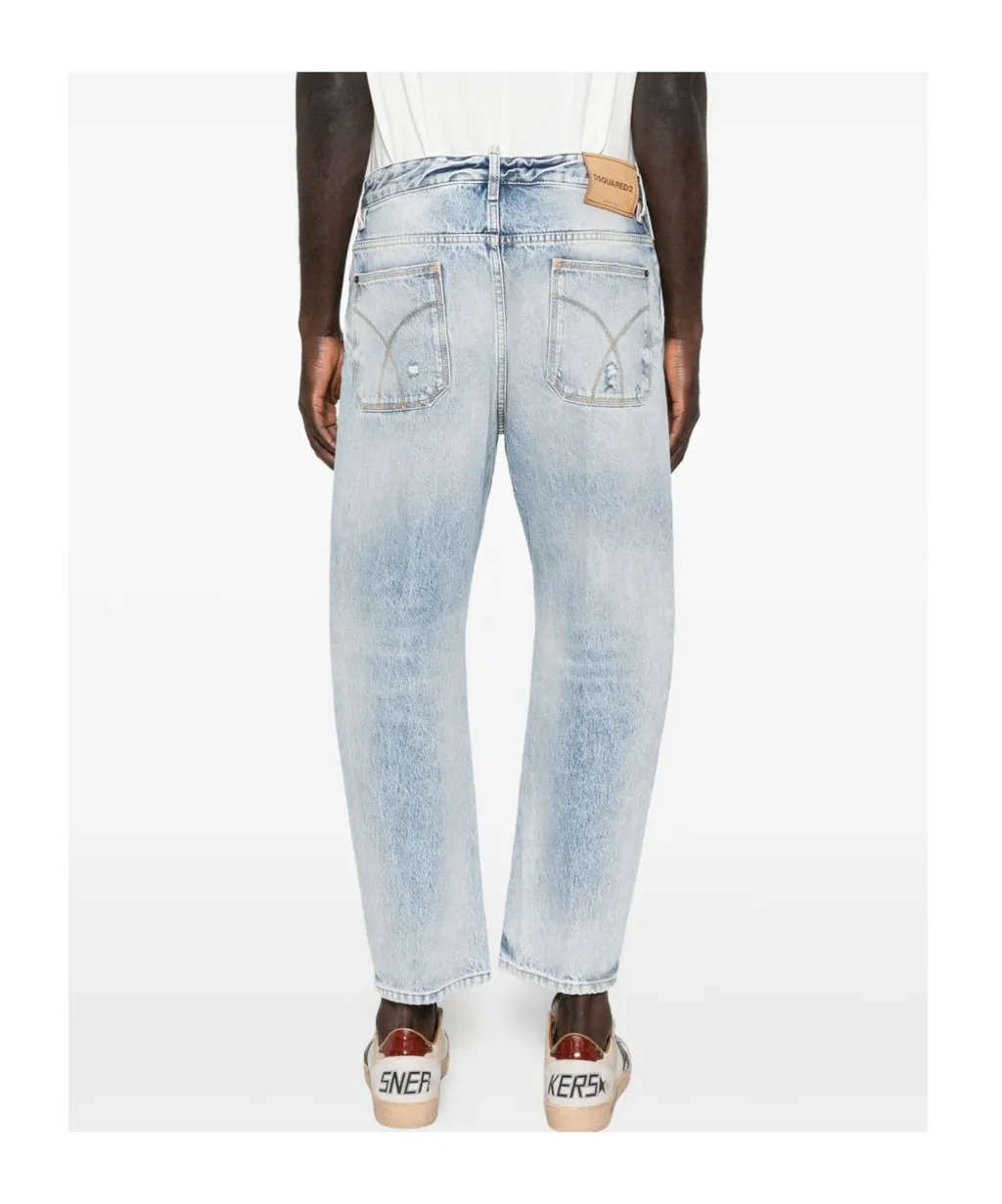 Dsquared2 Straight-Leg Distressed Jeans