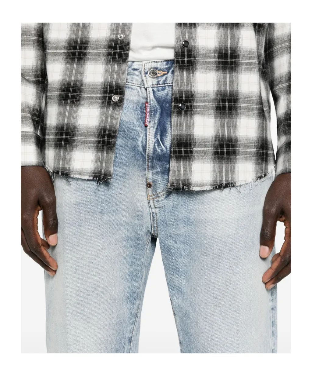 Dsquared2 Straight-Leg Distressed Jeans