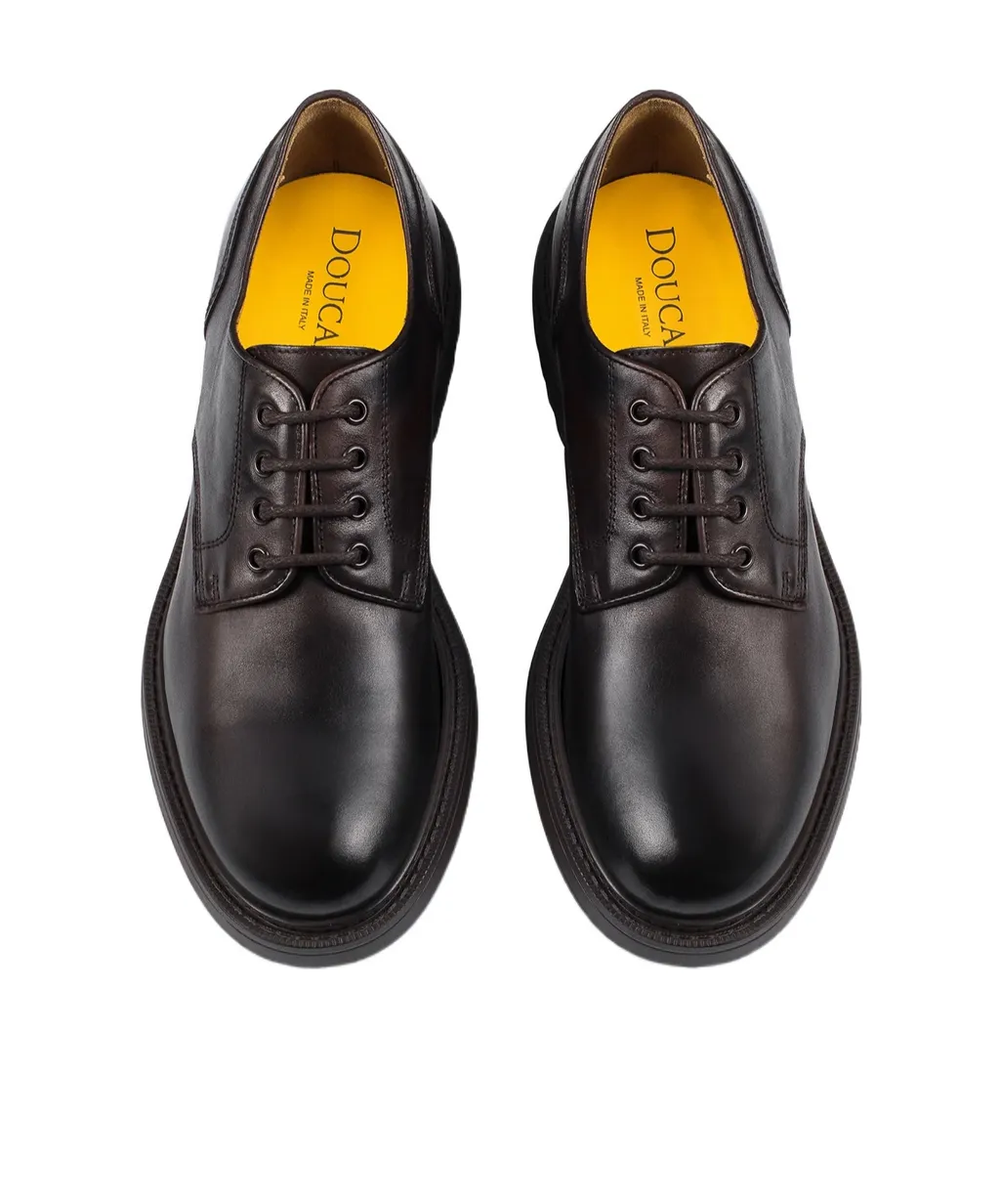 Doucal's Round Toe Lace-Up Shoes