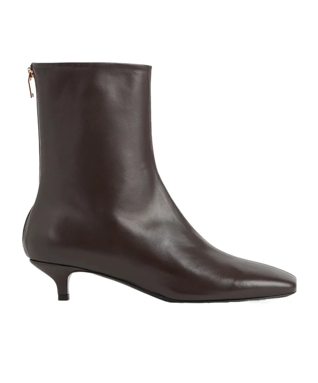 35Mm Nappa Ankle Boots