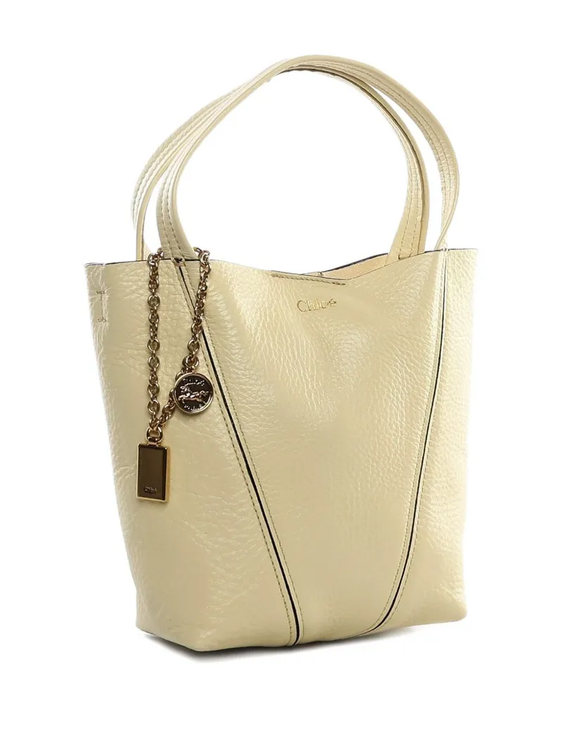 Chlo Spin Logo Printed Small Tote Bag