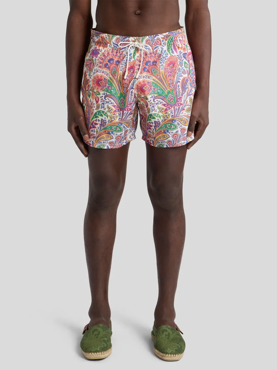 Floral Paisley Swim Shorts