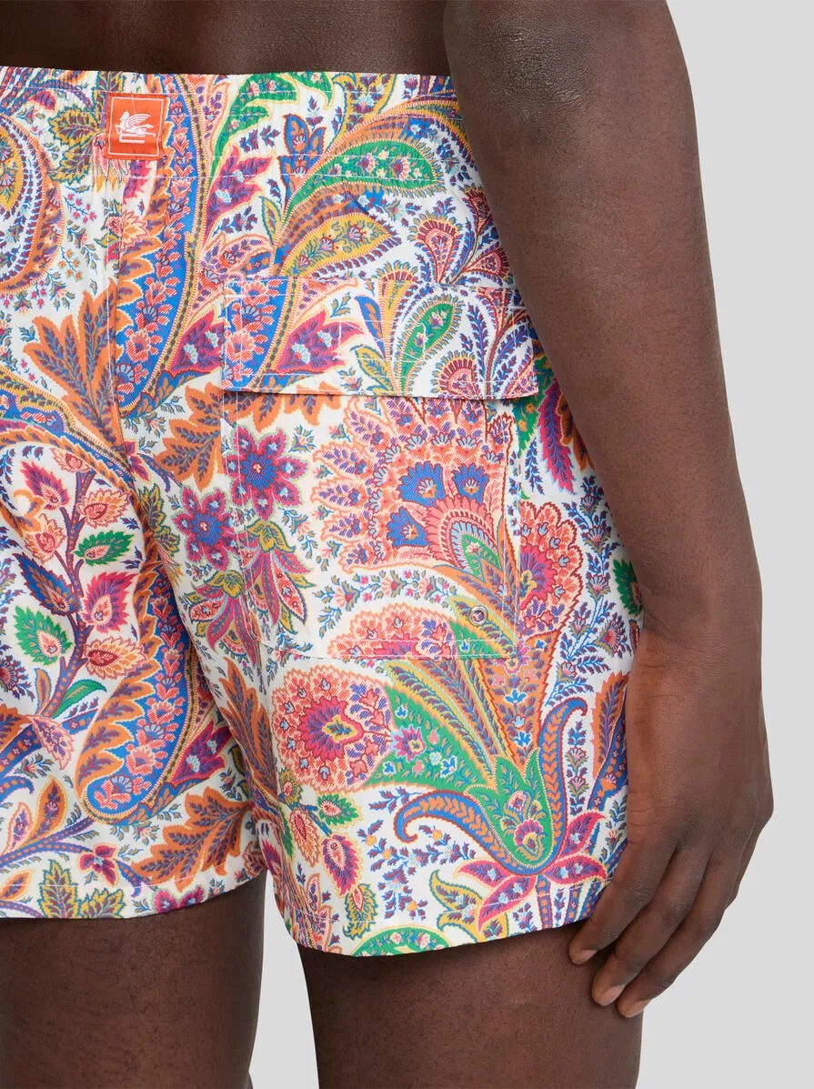 Floral Paisley Swim Shorts