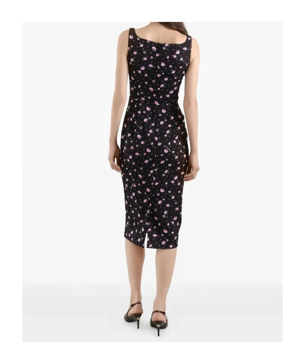 Dolce & Gabbana Carnations-Printed Sheath Dress