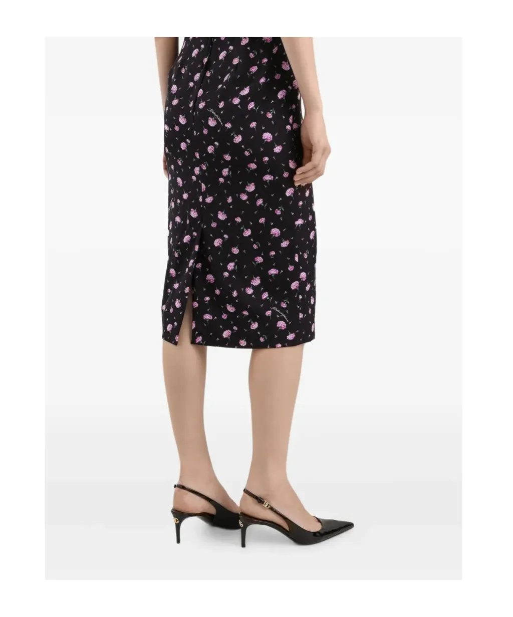 Dolce & Gabbana Carnations-Printed Sheath Dress