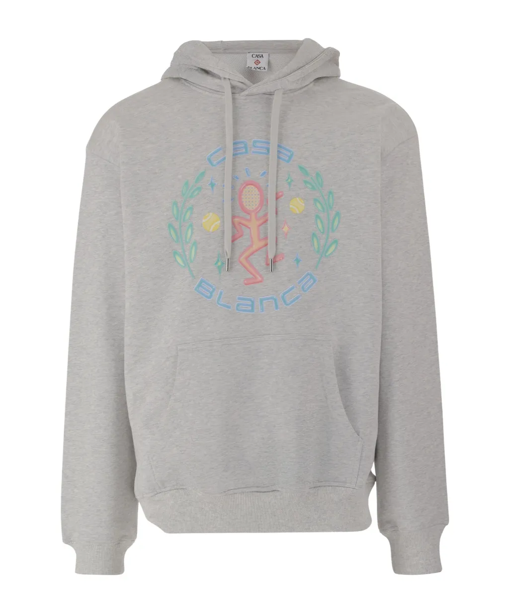 Casablanca Logo Printed Drawstring Hoodie