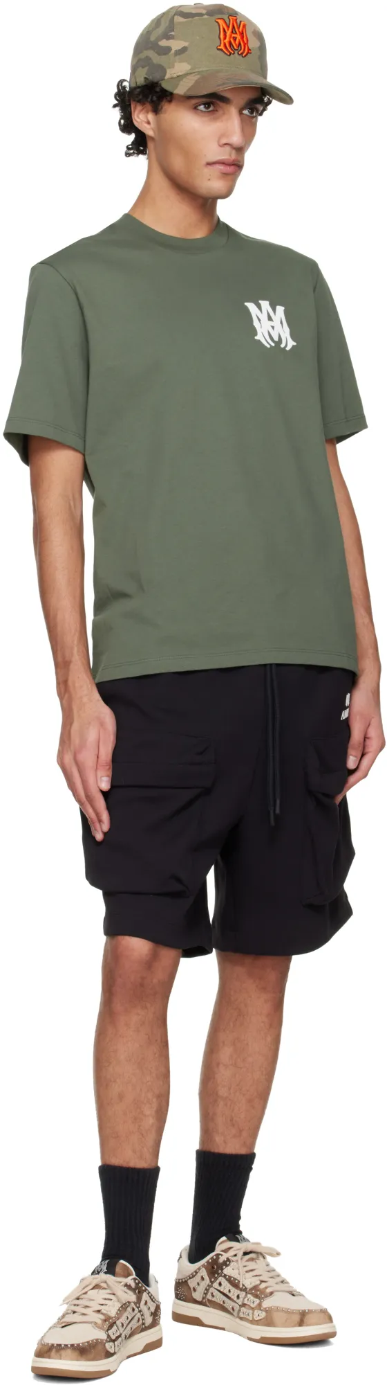 Amiri Ma Logo Printed Crewneck T-Shirt