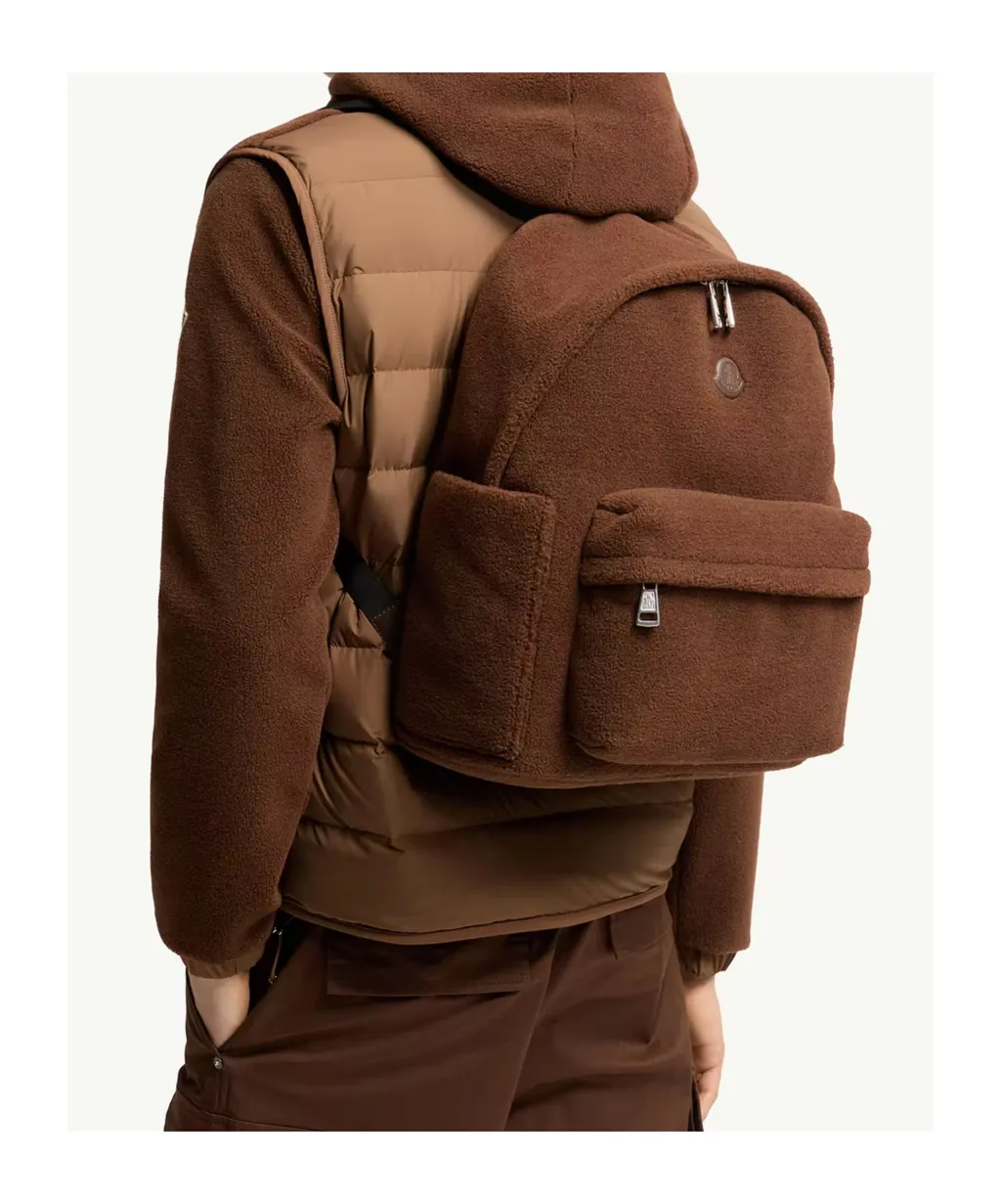 Moncler Logo Patch Zipped Backpack