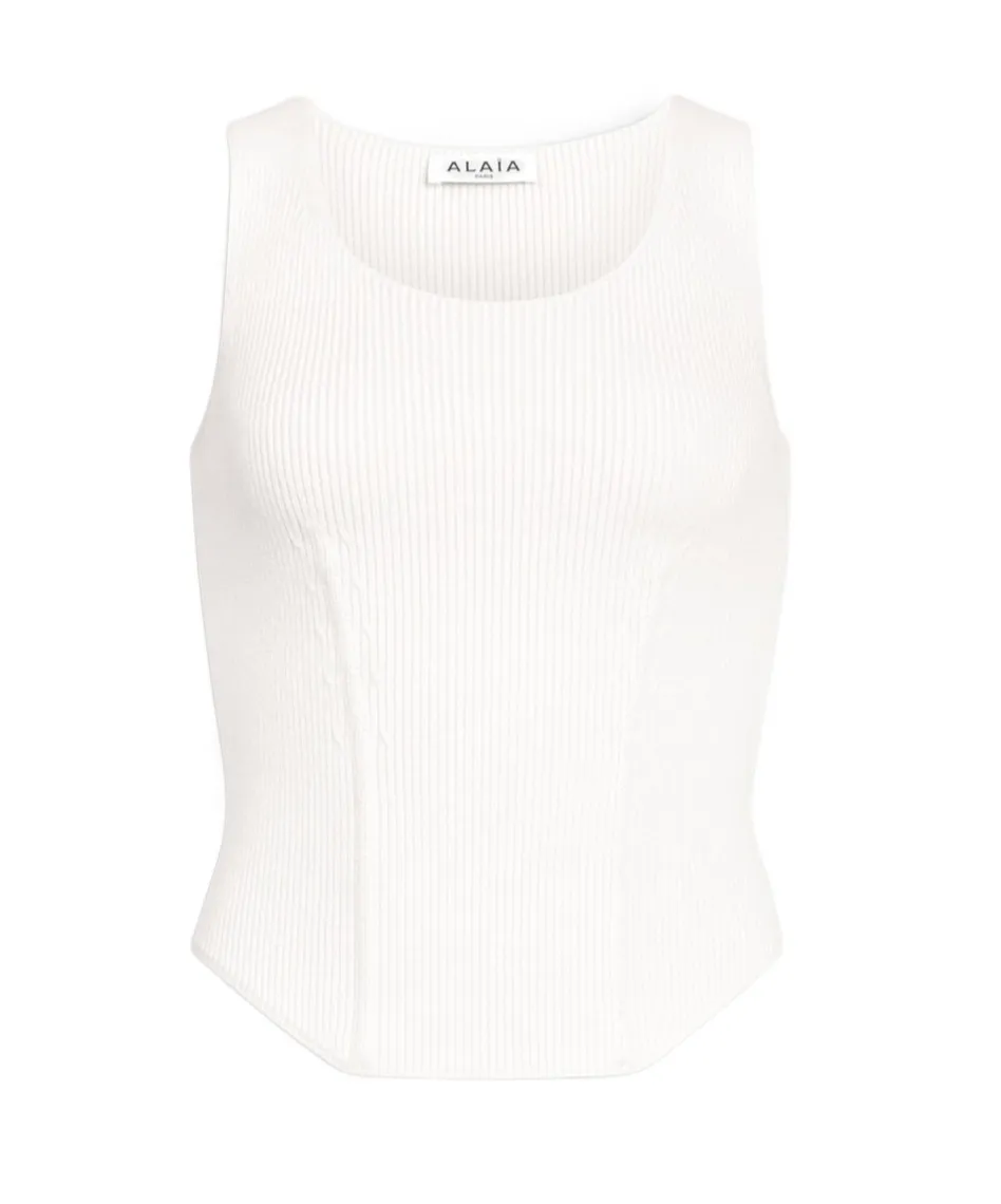 Alaa Crewneck Sleeveless T-Shirt