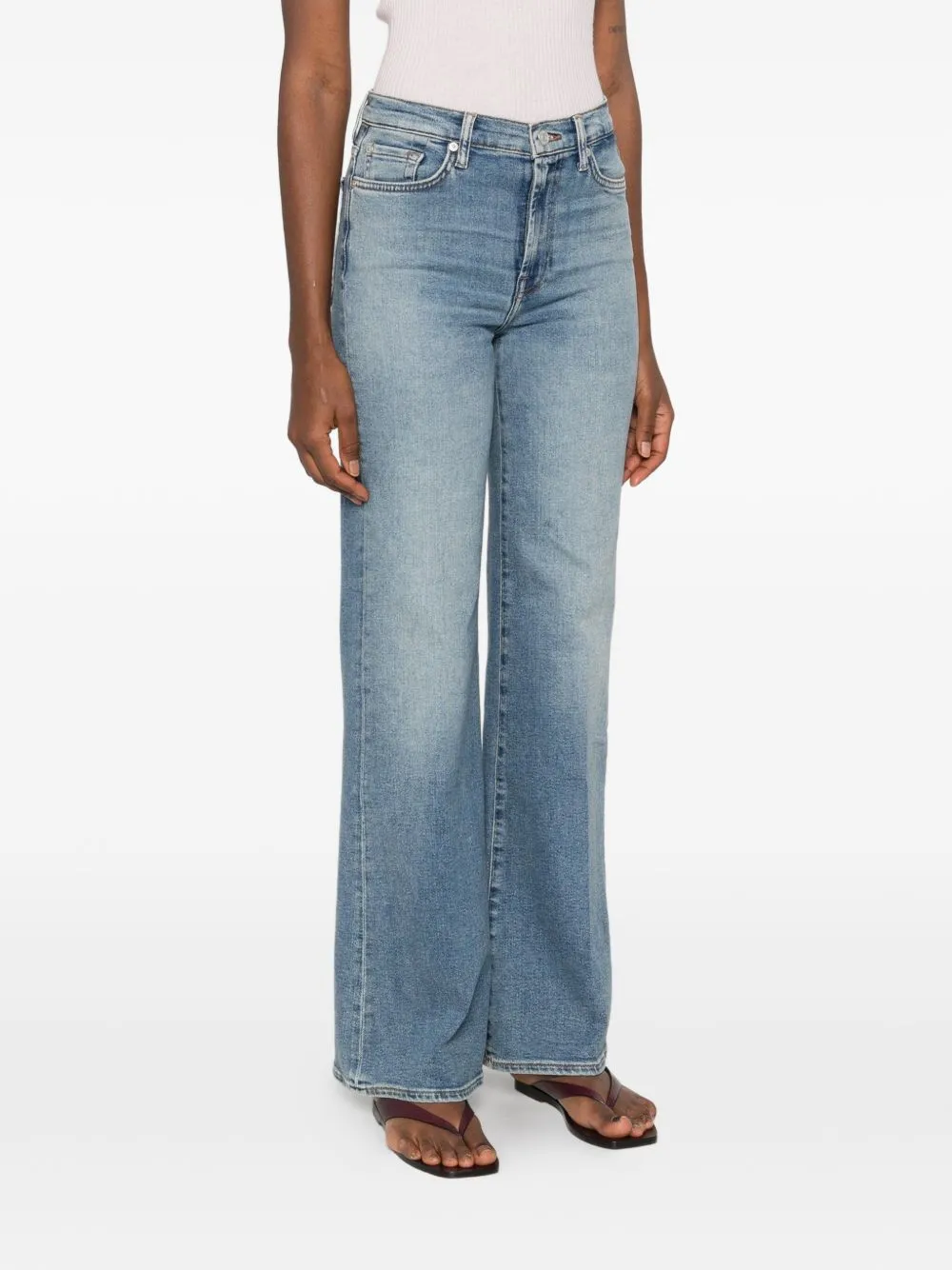 Wide-Leg Pants With Belt Loops