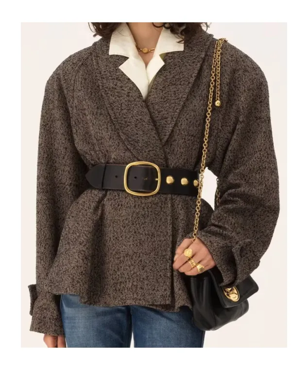 Chlo Double-Breasted Short Riding Coat