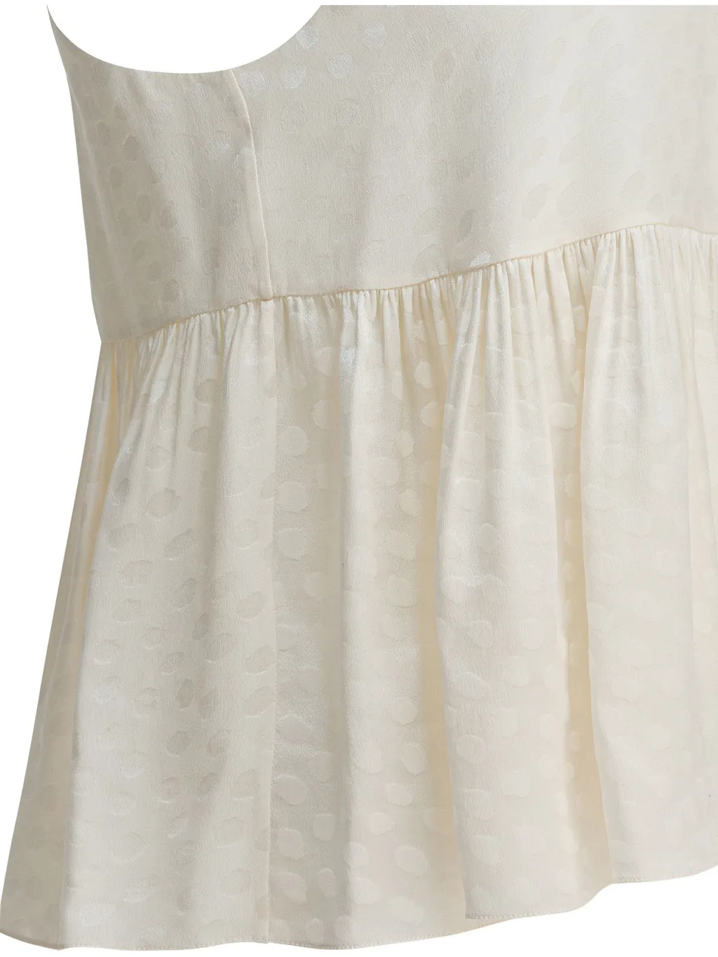 Chloé Polka-Dot Ruffled Sleeveless Top