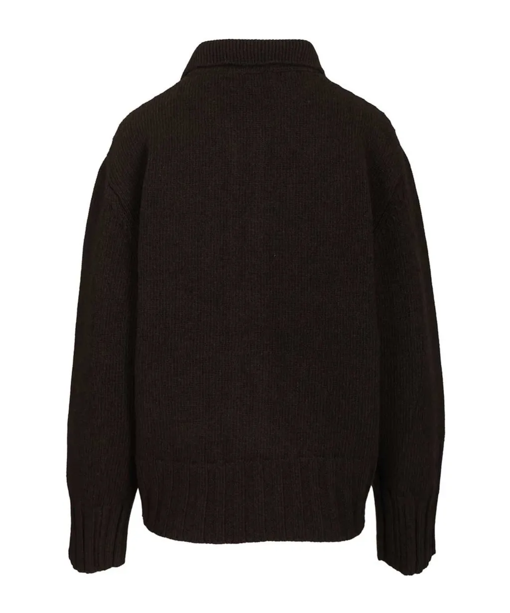 The Attico Ribbed Knit Cardigan