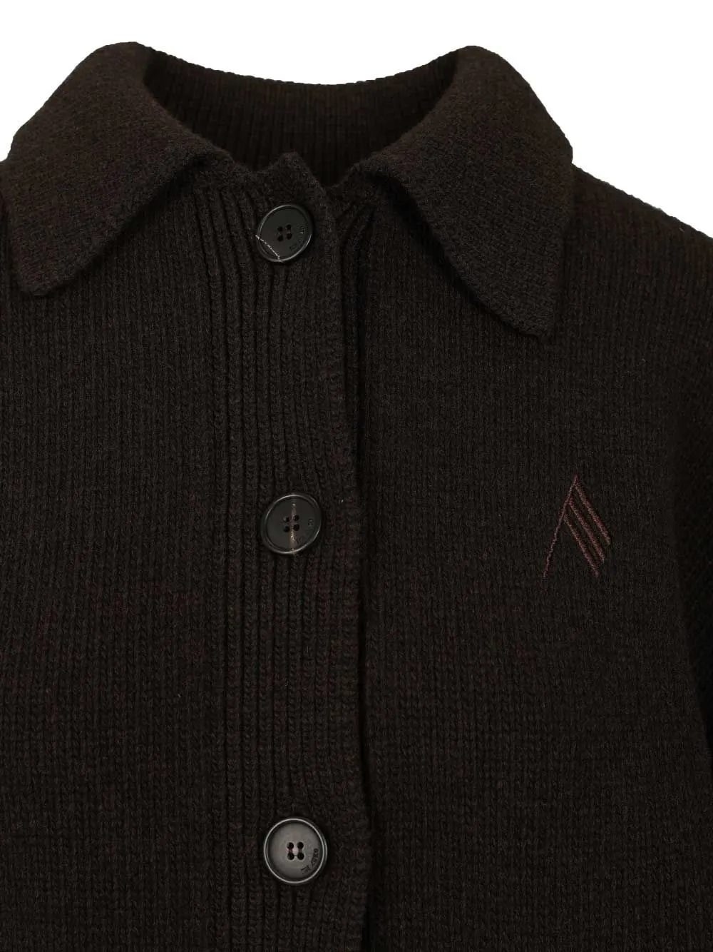 The Attico Ribbed Knit Cardigan