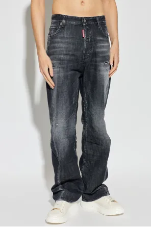 Dsquared2 Logo-Patch Distressed Jeans