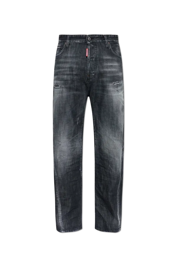 Dsquared2 Logo-Patch Distressed Jeans