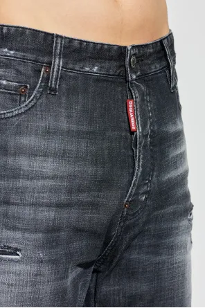 Dsquared2 Logo-Patch Distressed Jeans