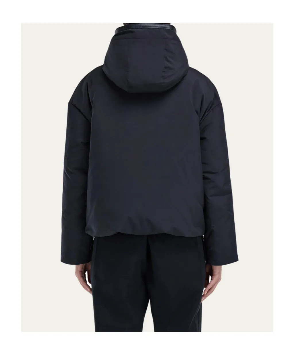 Ferragamo Zip-Up Hooded Padded Jacket