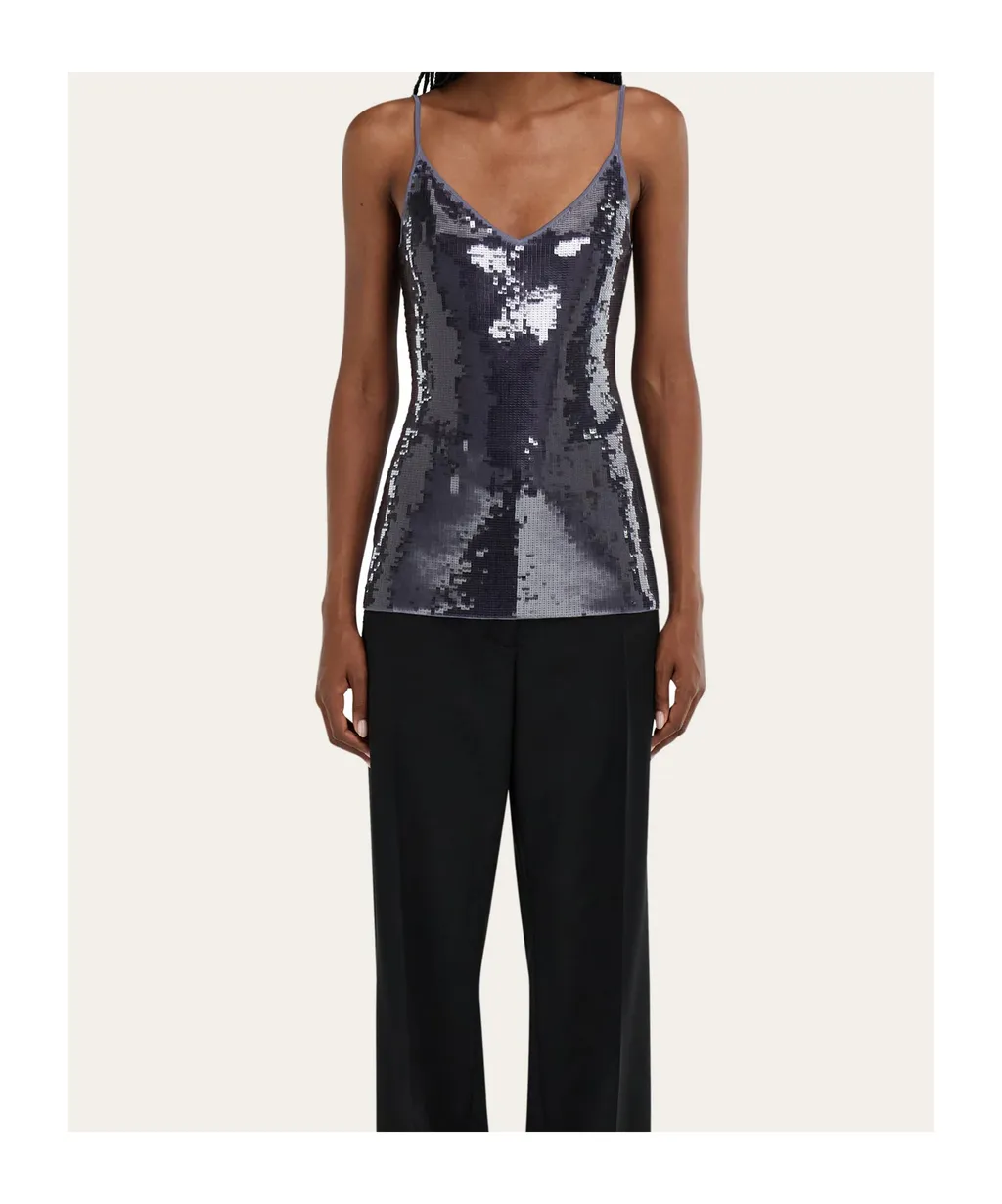 Ferragamo Sleeveless Sequin Top
