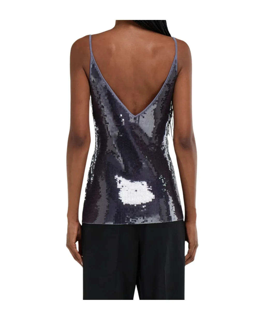 Ferragamo Sleeveless Sequin Top