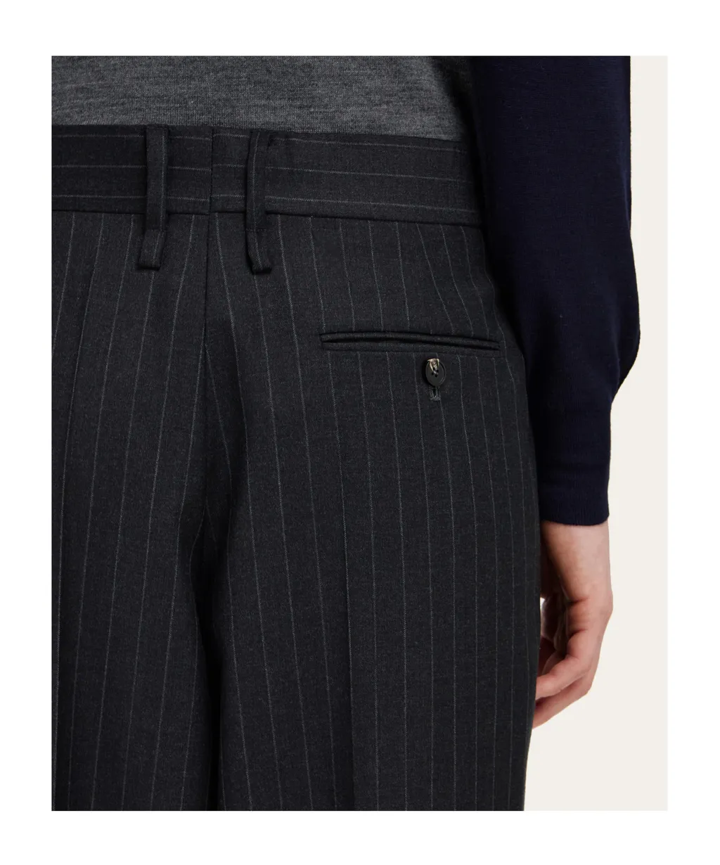Ferragamo Pinstriped Straight Leg Trousers