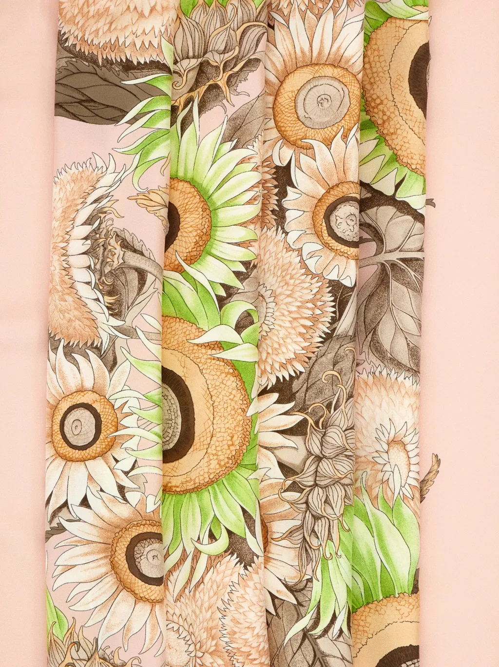 Sunflower Print Silk Scarf