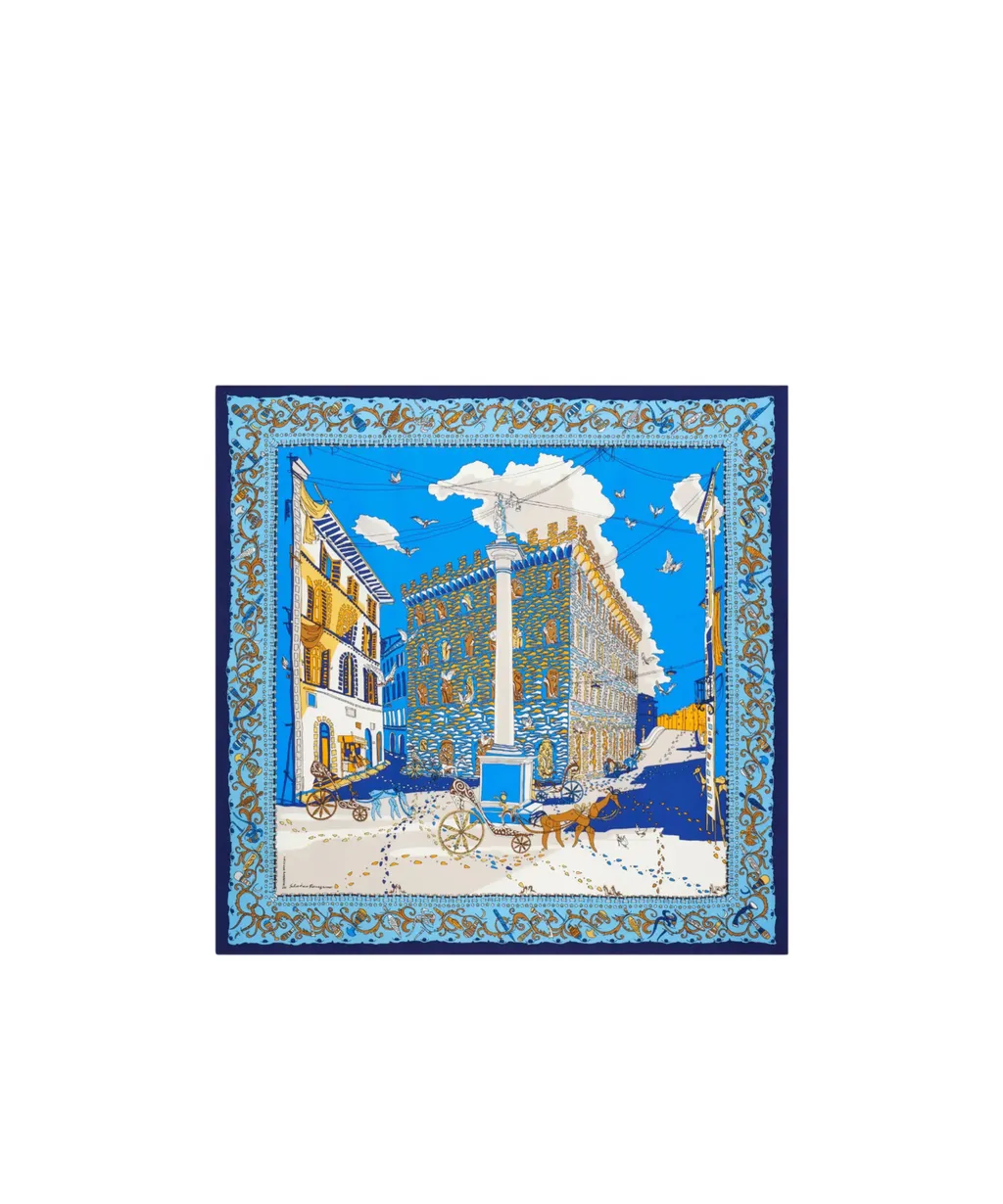 Palazzo Spini Feroni Print Silk Foulard