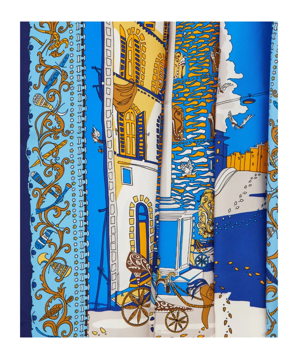 Palazzo Spini Feroni Print Silk Foulard