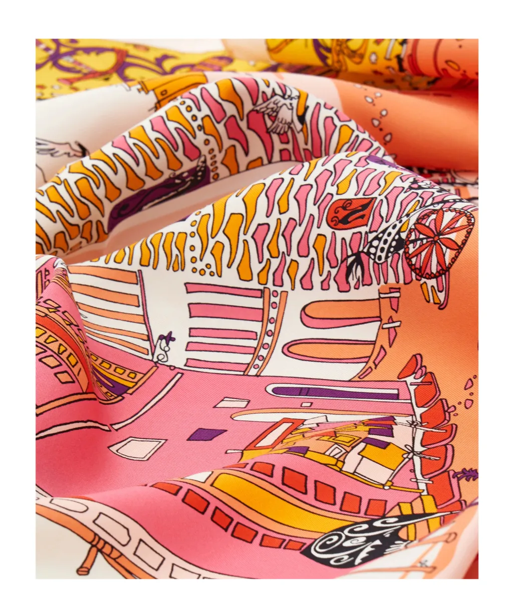 Palazzo Spini Feroni Print Silk Foulard