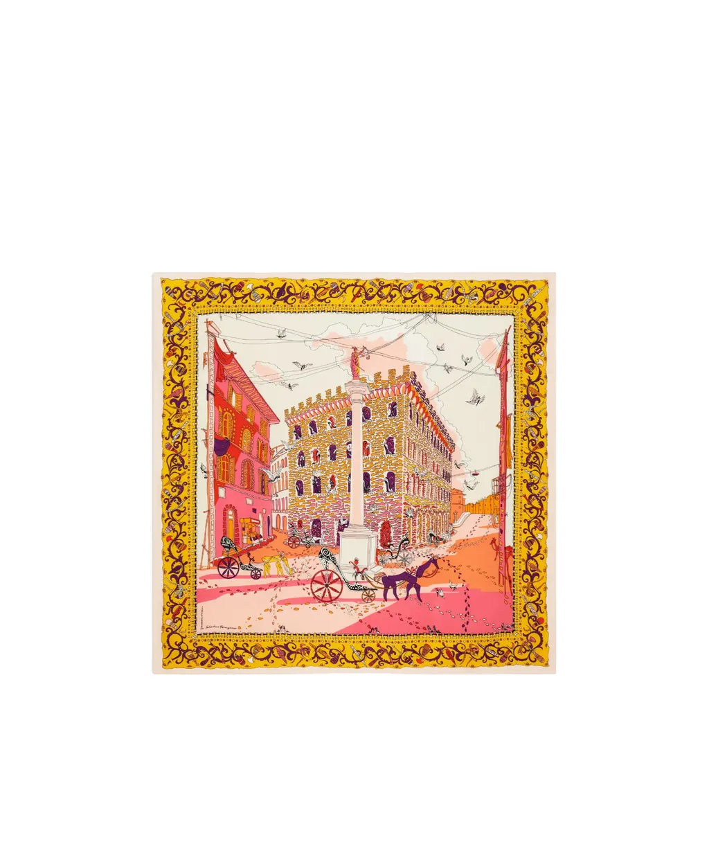 Palazzo Spini Feroni Print Silk Foulard