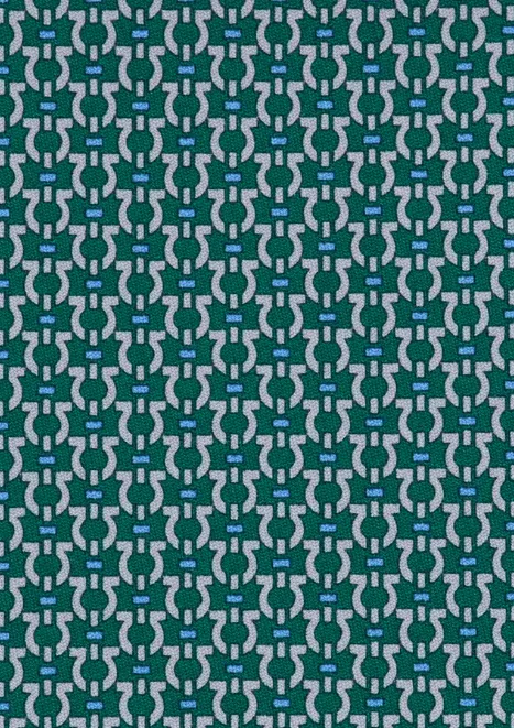Gancini Print Silk Tie