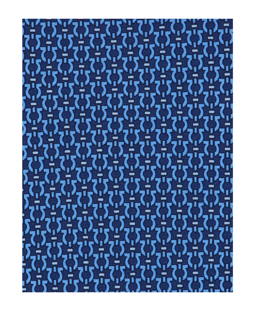 Ferragamo Gancini Print Pointed-Tip Tie