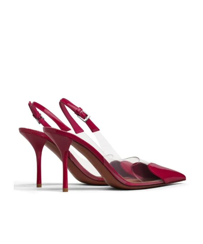 Heart-Toe Slingback Pumps